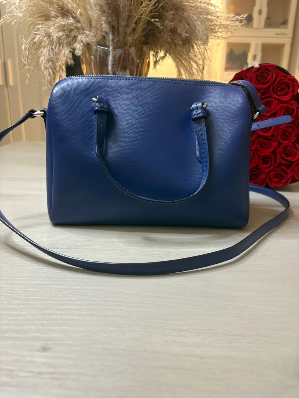 Coach Navy Blue Leather Dome‎ Crossbody Bag